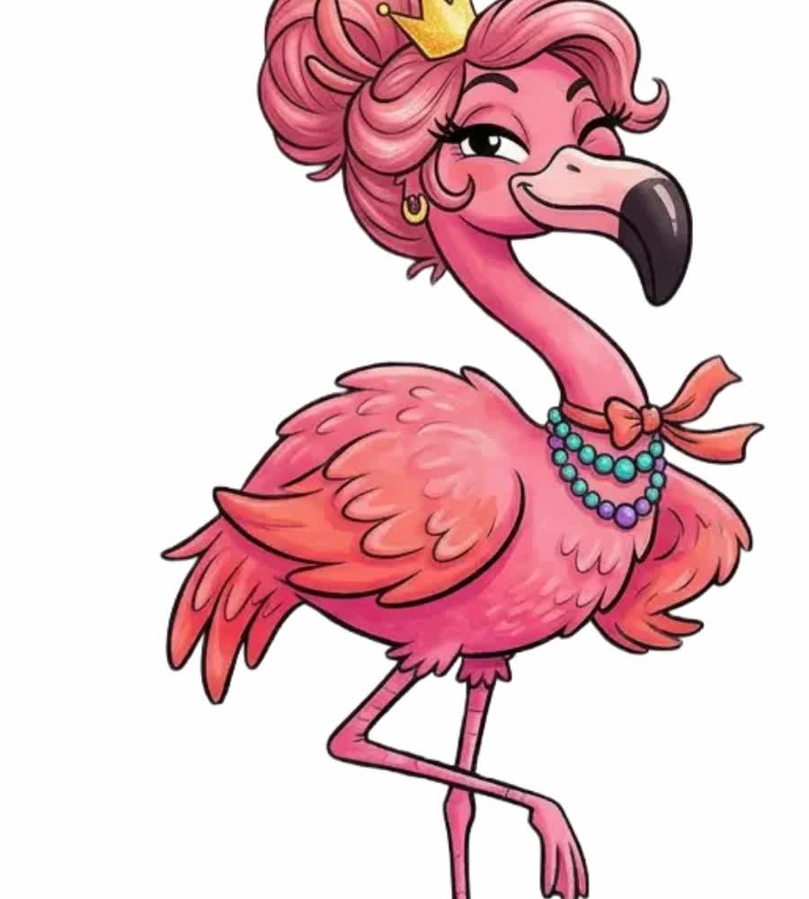 Fiona, your wingwoman flamingo
